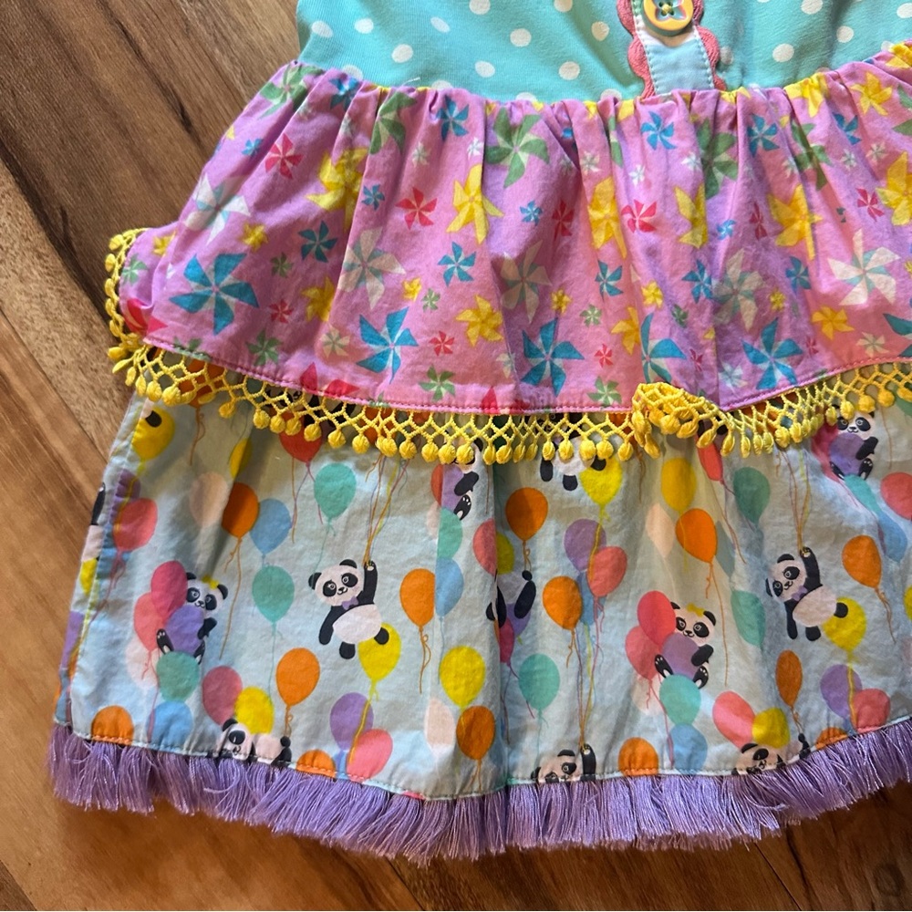 Matilda Jane Colorful Polka Dot and Panda Dress - Picture 2 of 6